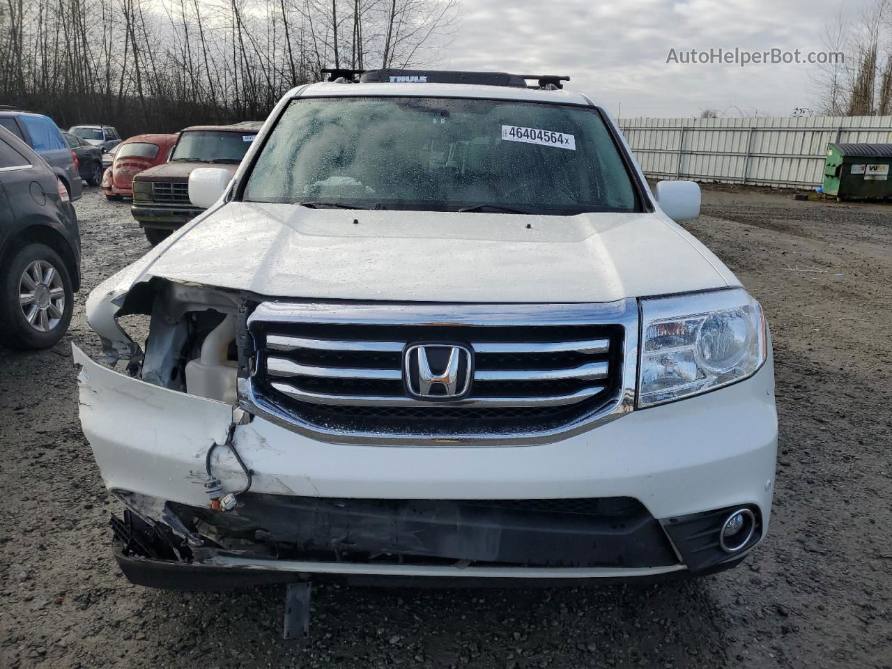 2015 Honda Pilot Touring White vin: 5FNYF4H97FB029856