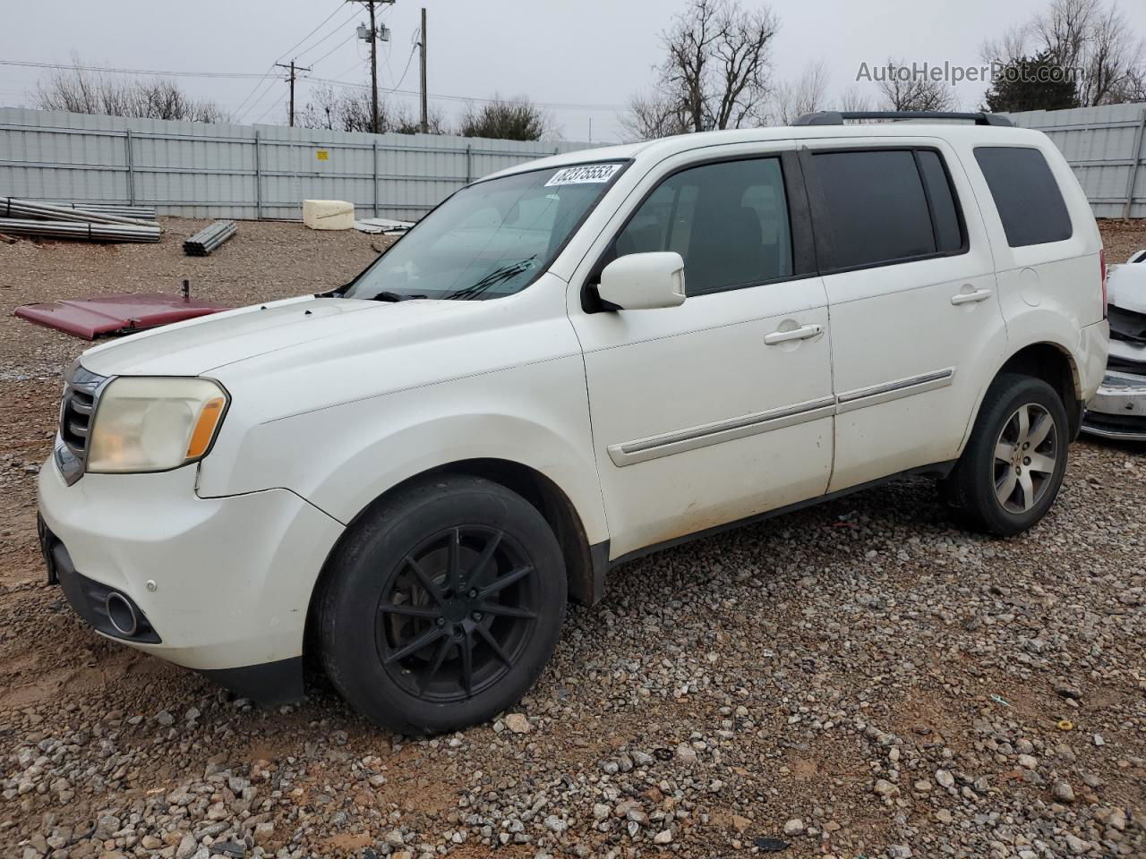 2013 Honda Pilot Touring White vin: 5FNYF4H98DB009631