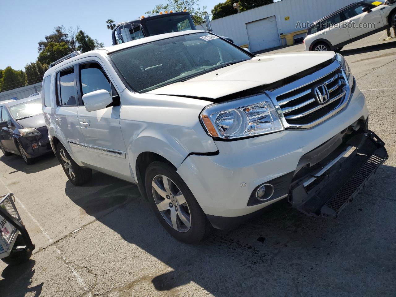 2013 Honda Pilot Touring White vin: 5FNYF4H98DB049711