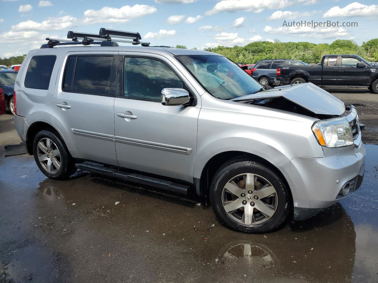 2013 Honda Pilot Touring Silver vin: 5FNYF4H98DB065701