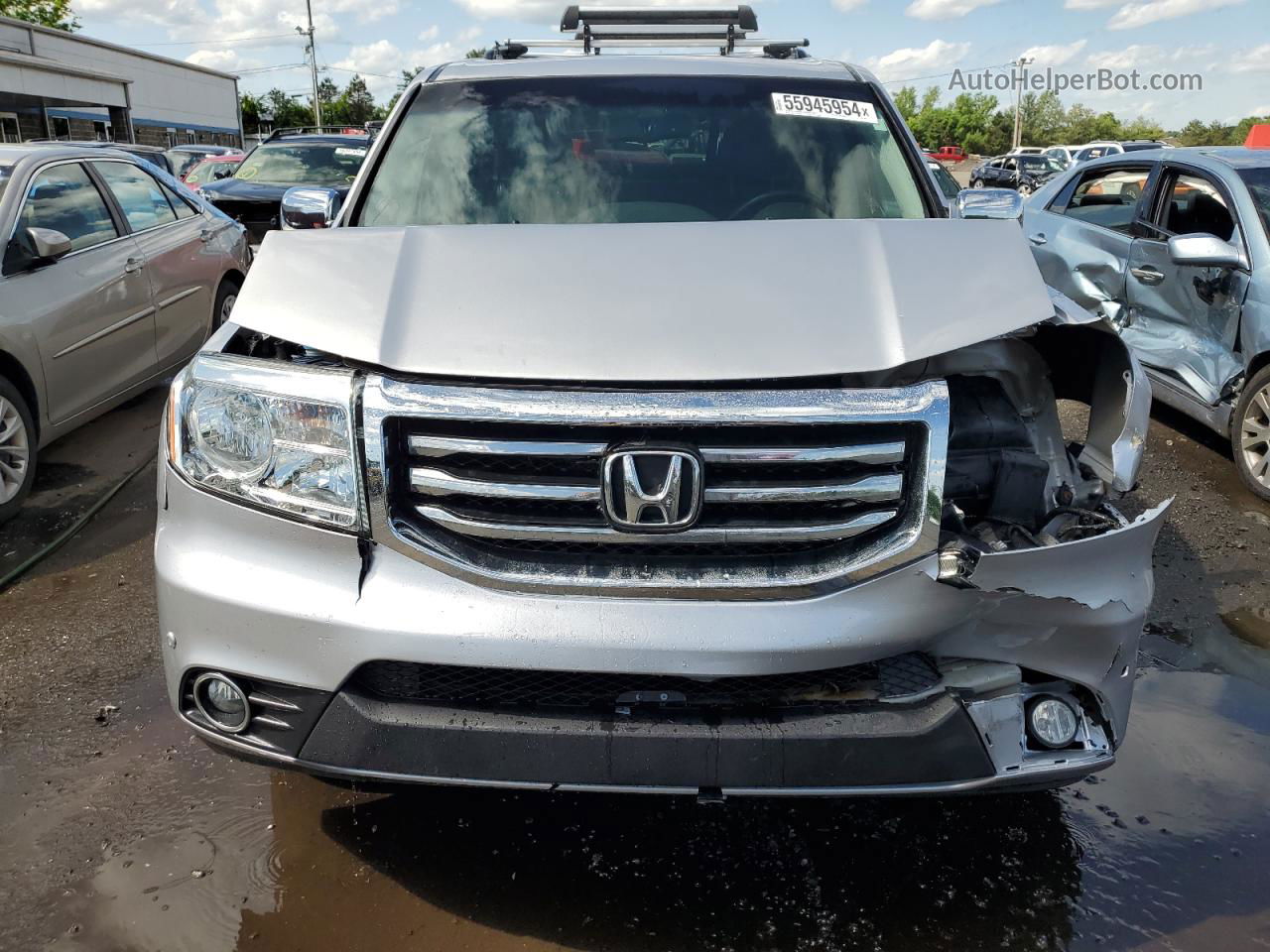 2013 Honda Pilot Touring Silver vin: 5FNYF4H98DB065701