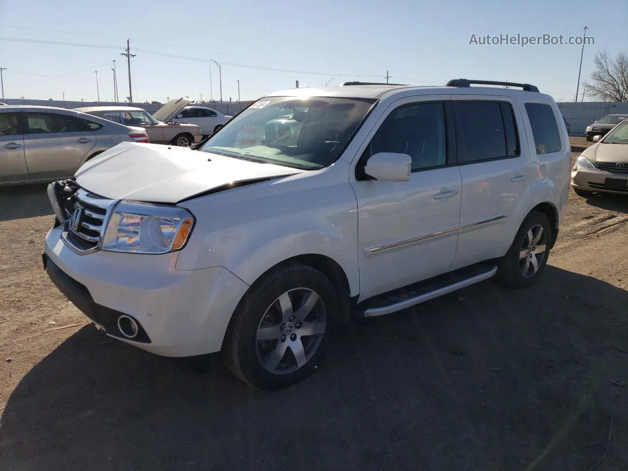 2013 Honda Pilot Touring White vin: 5FNYF4H99DB034120