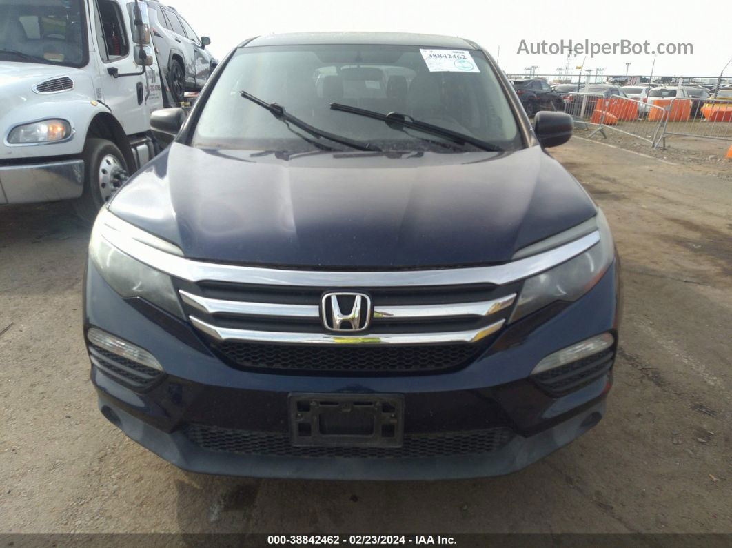 2017 Honda Pilot Lx Blue vin: 5FNYF5H10HB003036