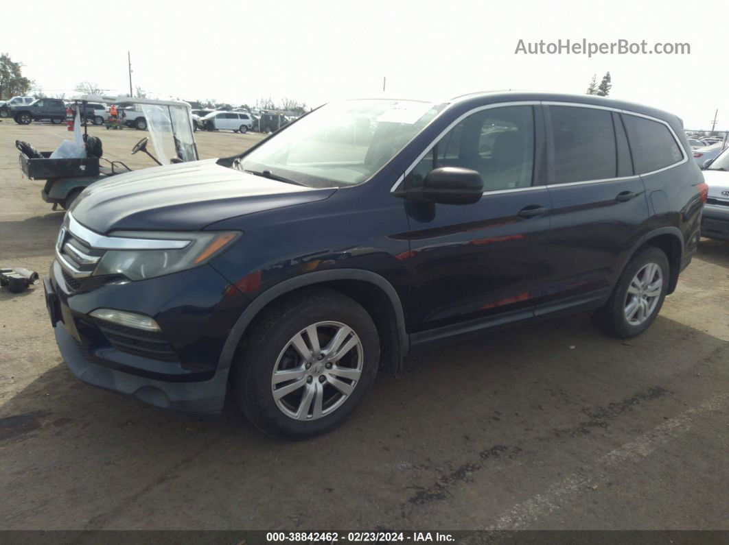 2017 Honda Pilot Lx Blue vin: 5FNYF5H10HB003036