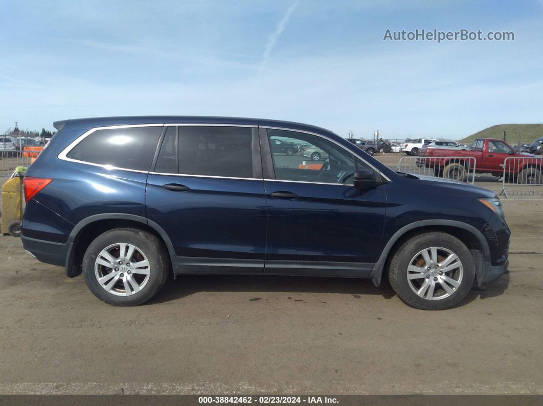 2017 Honda Pilot Lx Blue vin: 5FNYF5H10HB003036