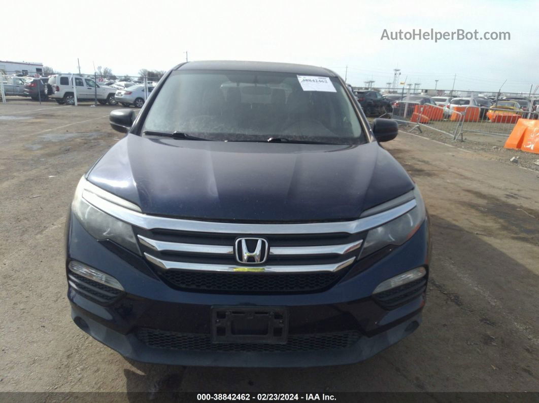 2017 Honda Pilot Lx Blue vin: 5FNYF5H10HB003036