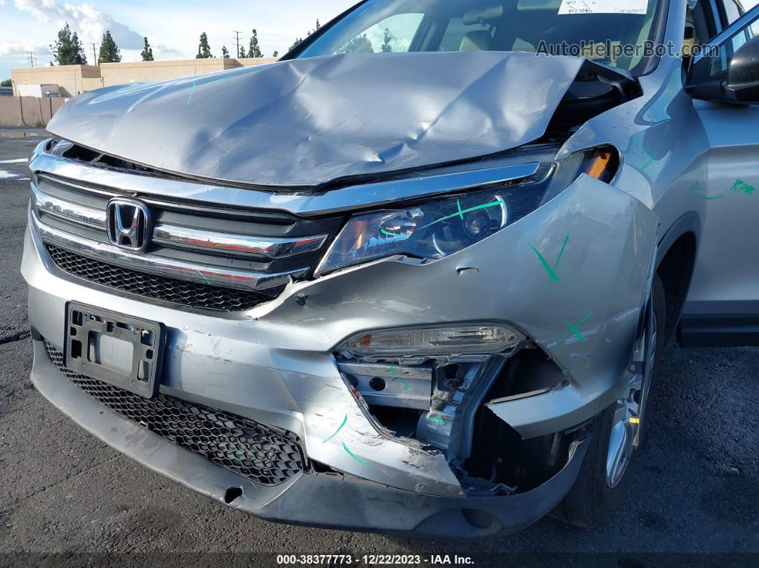 2017 Honda Pilot Lx Silver vin: 5FNYF5H10HB003862