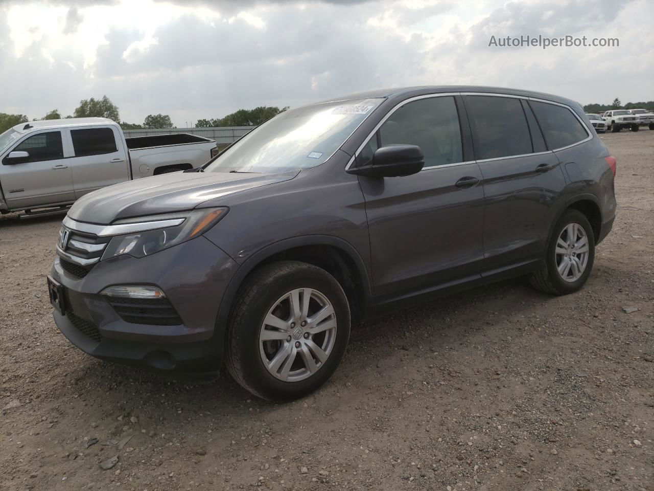 2017 Honda Pilot Lx Серый vin: 5FNYF5H10HB041298