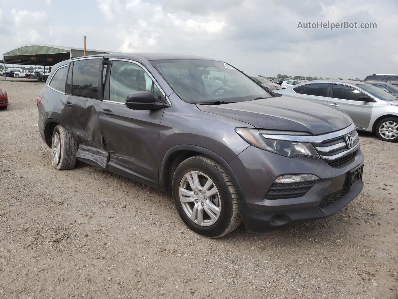 2017 Honda Pilot Lx Серый vin: 5FNYF5H10HB041298