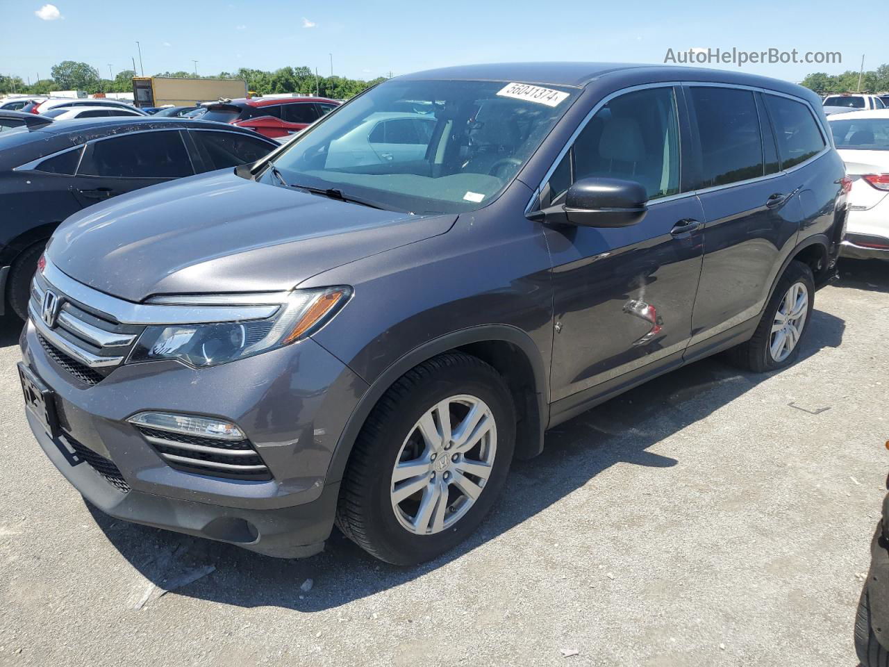 2017 Honda Pilot Lx Charcoal vin: 5FNYF5H14HB034371