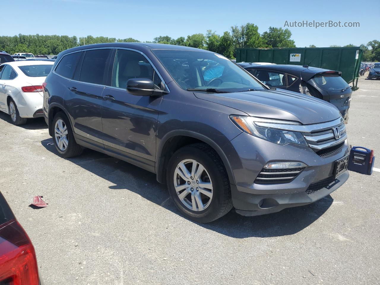 2017 Honda Pilot Lx Charcoal vin: 5FNYF5H14HB034371