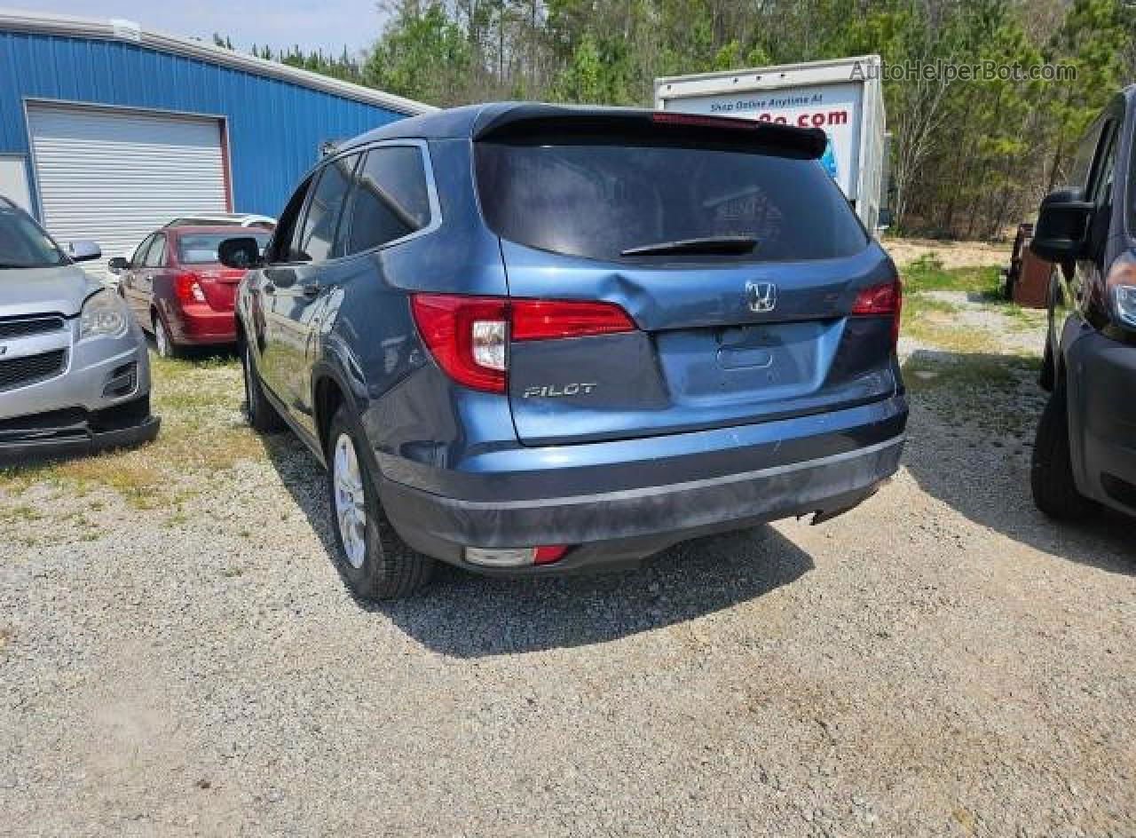 2017 Honda Pilot Lx Blue vin: 5FNYF5H16HB035957