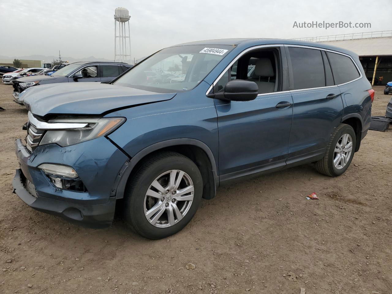 2016 Honda Pilot Lx Синий vin: 5FNYF5H1XGB013507