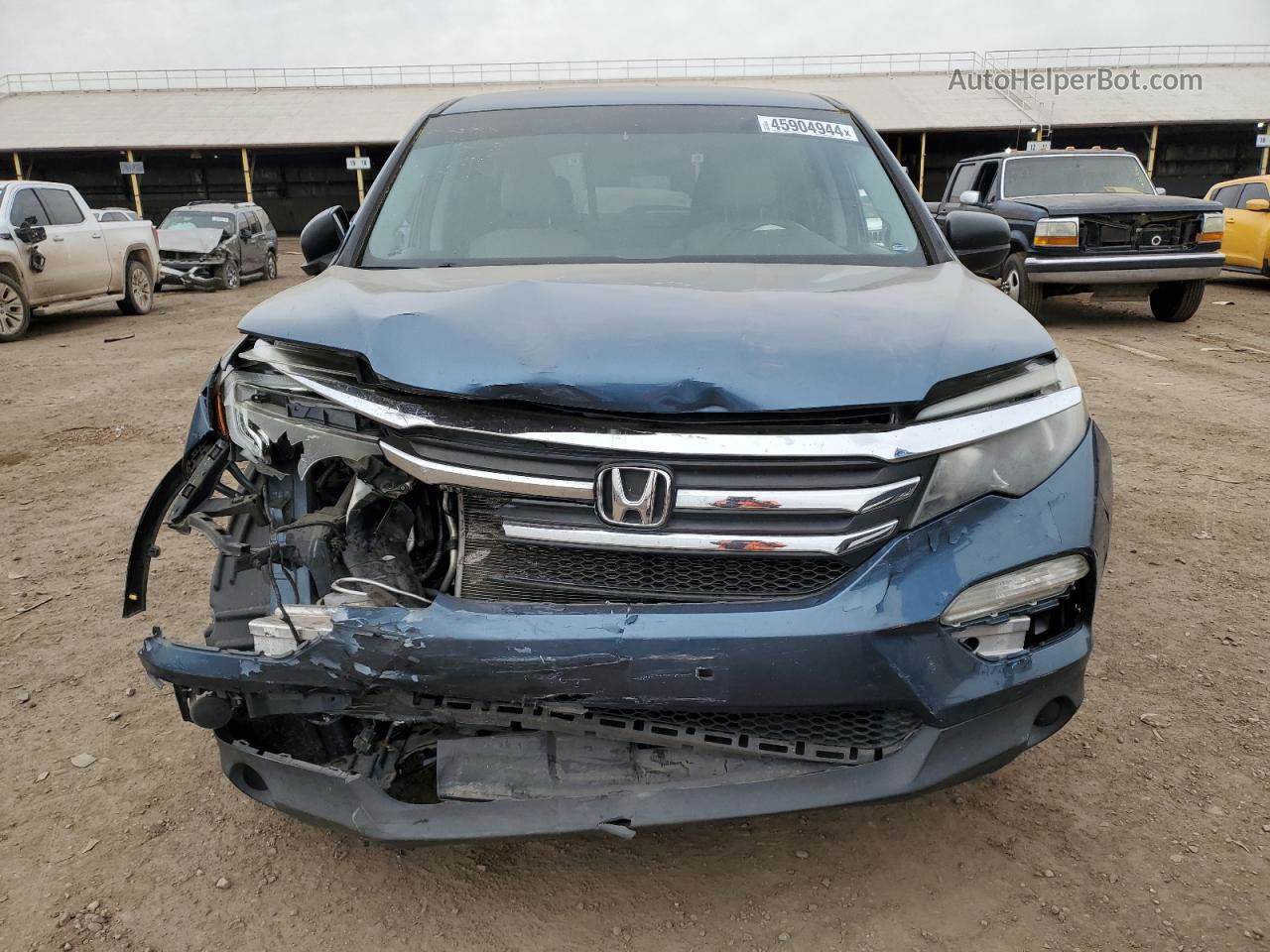 2016 Honda Pilot Lx Blue vin: 5FNYF5H1XGB013507