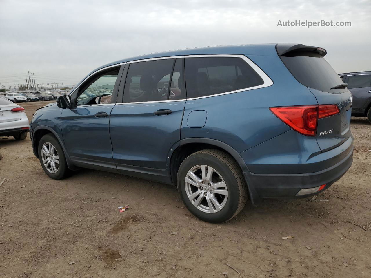 2016 Honda Pilot Lx Blue vin: 5FNYF5H1XGB013507