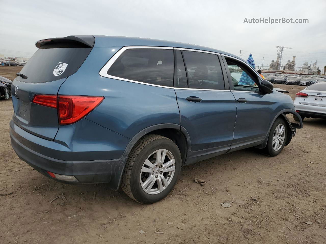 2016 Honda Pilot Lx Blue vin: 5FNYF5H1XGB013507