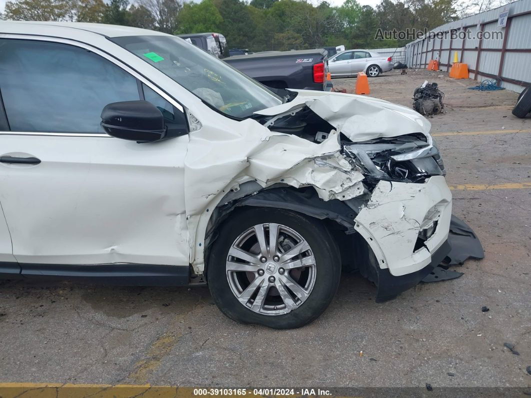 2017 Honda Pilot Lx White vin: 5FNYF5H1XHB027988