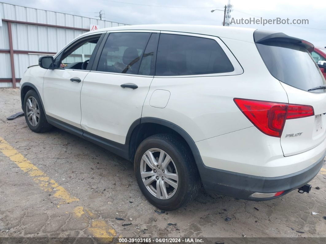 2017 Honda Pilot Lx White vin: 5FNYF5H1XHB027988