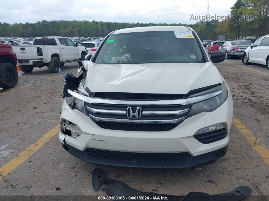 2017 Honda Pilot Lx White vin: 5FNYF5H1XHB027988