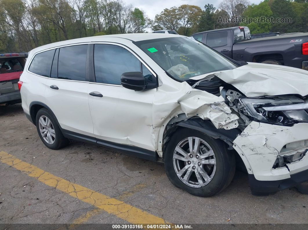 2017 Honda Pilot Lx White vin: 5FNYF5H1XHB027988