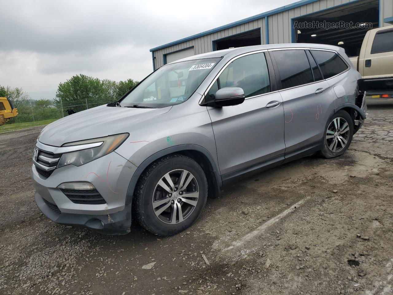 2016 Honda Pilot Ex Silver vin: 5FNYF5H30GB018426