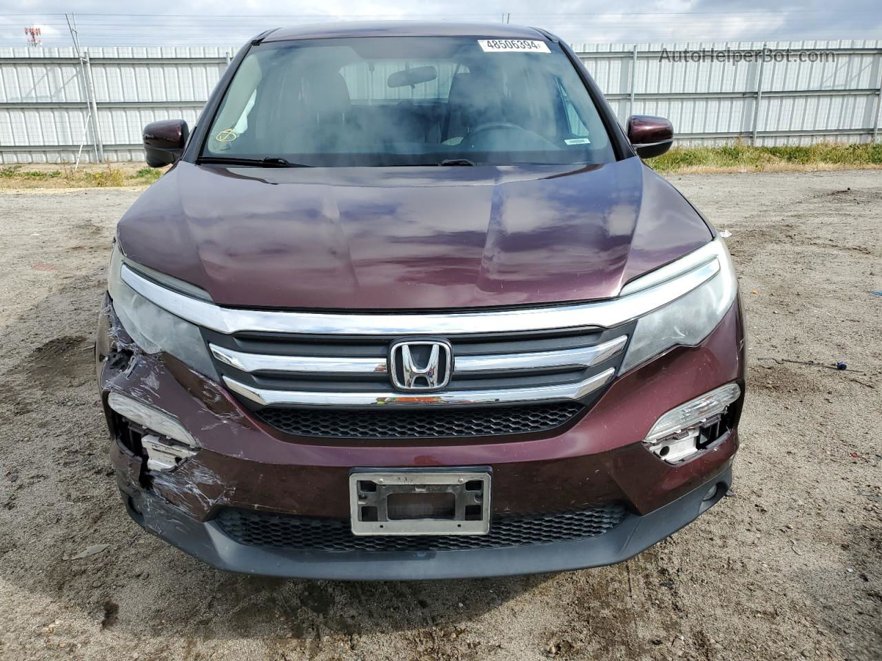 2016 Honda Pilot Ex Burgundy vin: 5FNYF5H33GB030280