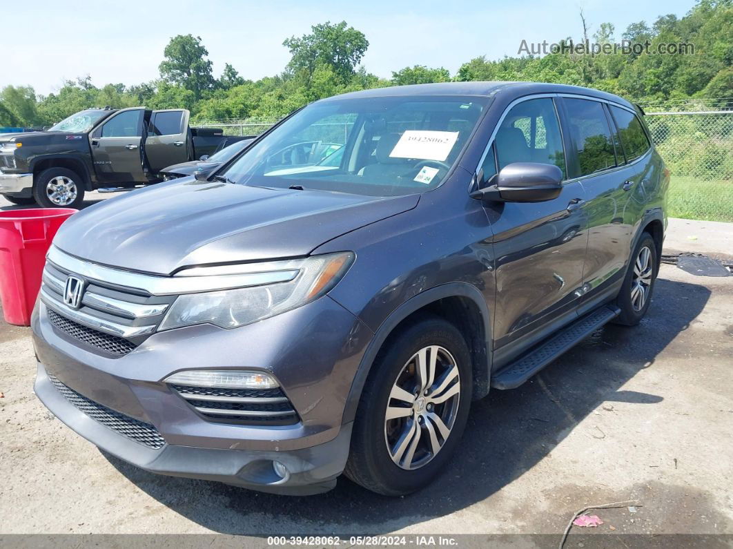 2016 Honda Pilot Ex Gray vin: 5FNYF5H37GB025566