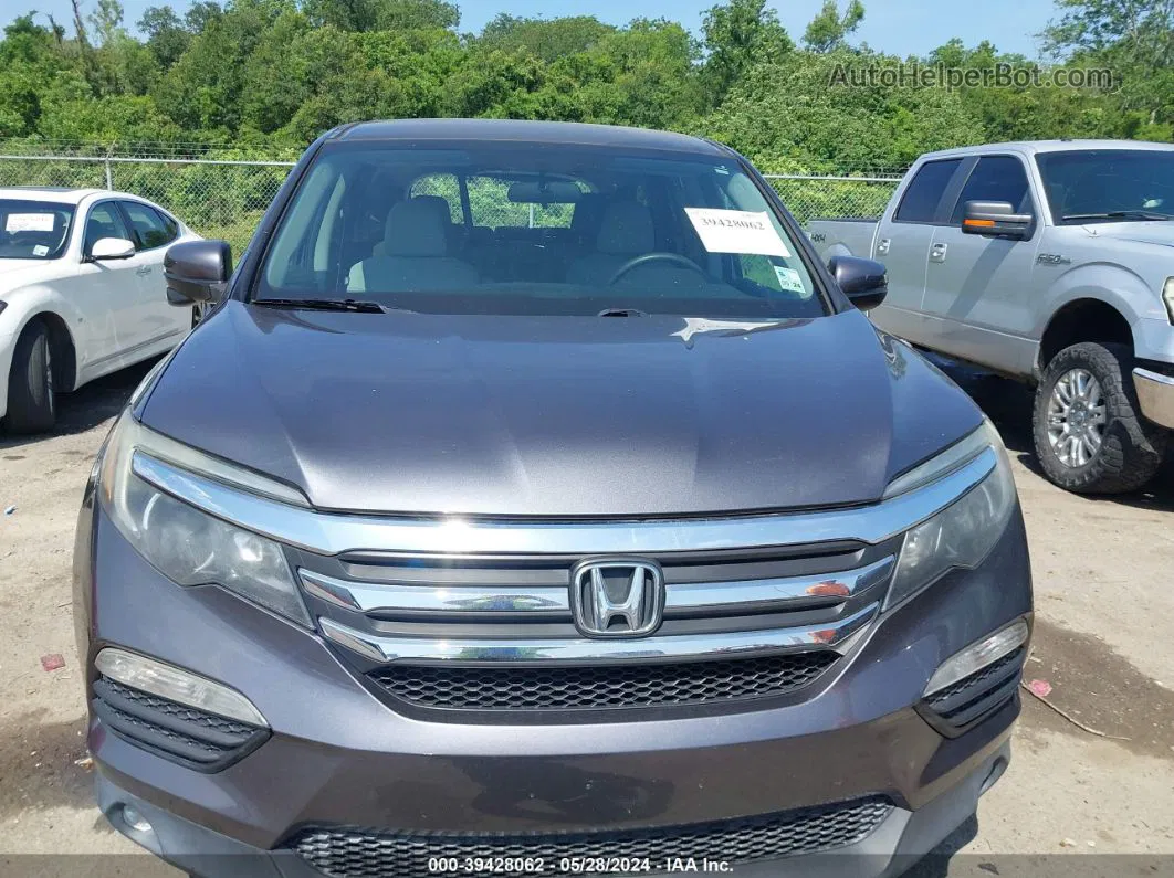 2016 Honda Pilot Ex Gray vin: 5FNYF5H37GB025566