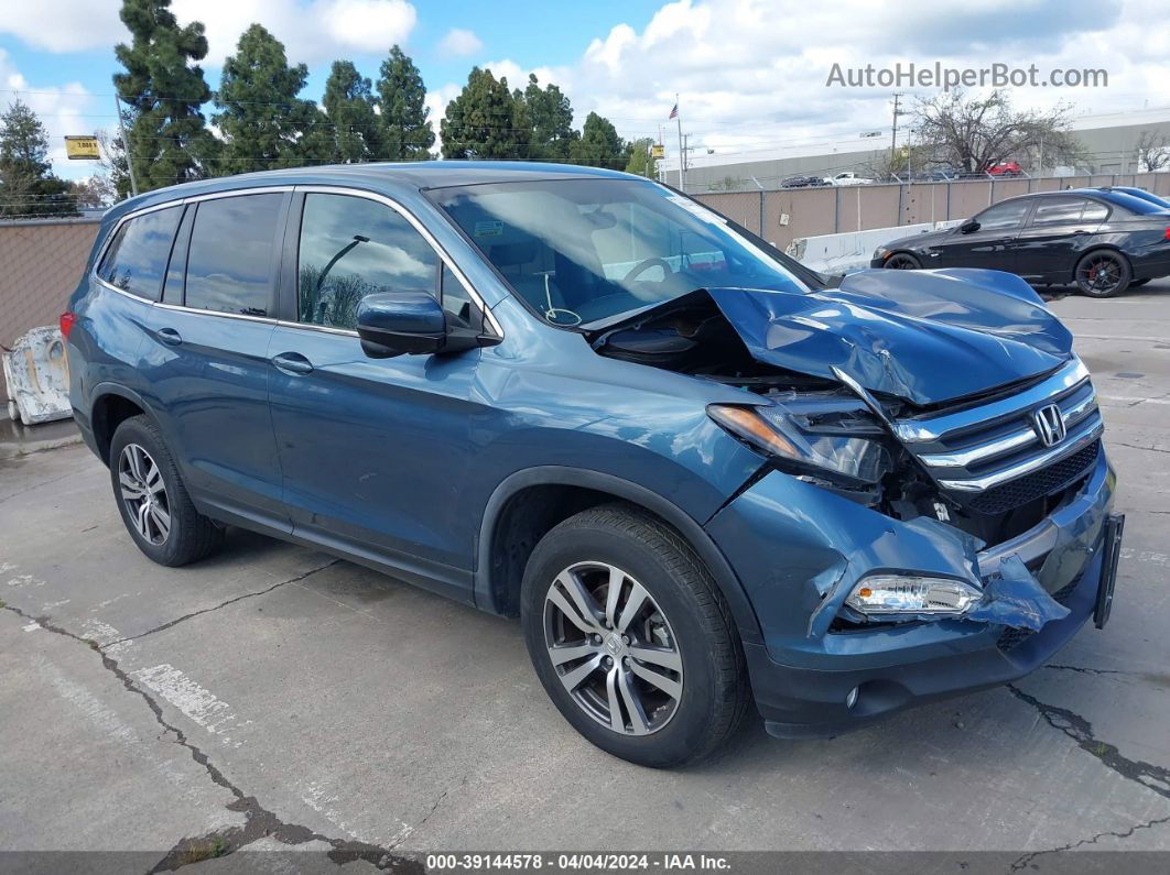 2016 Honda Pilot Ex Синий vin: 5FNYF5H38GB011031