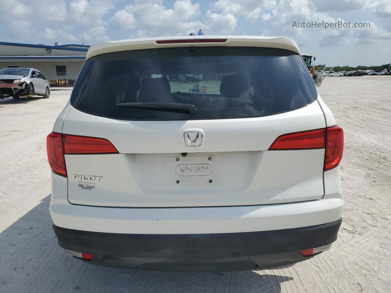 2016 Honda Pilot Ex White vin: 5FNYF5H38GB015984