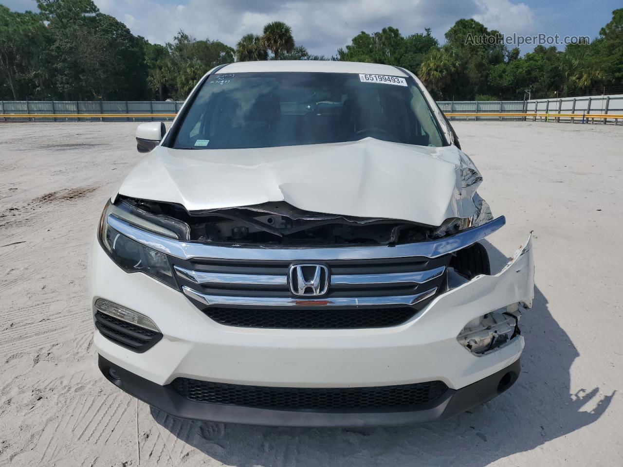 2016 Honda Pilot Ex White vin: 5FNYF5H38GB015984