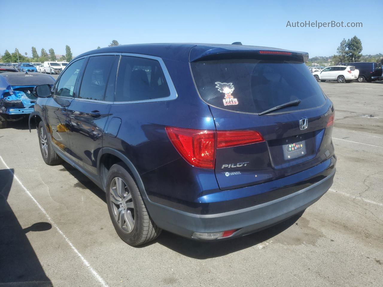 2016 Honda Pilot Ex Синий vin: 5FNYF5H38GB021557