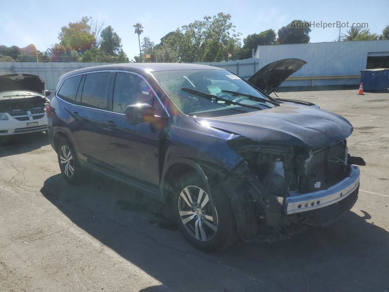 2016 Honda Pilot Ex Blue vin: 5FNYF5H38GB021557