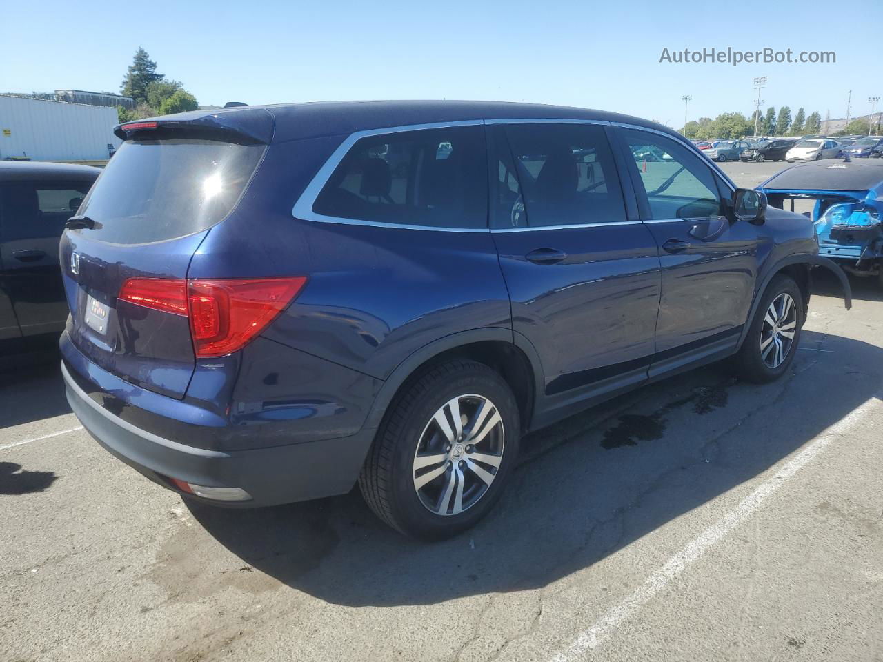 2016 Honda Pilot Ex Blue vin: 5FNYF5H38GB021557