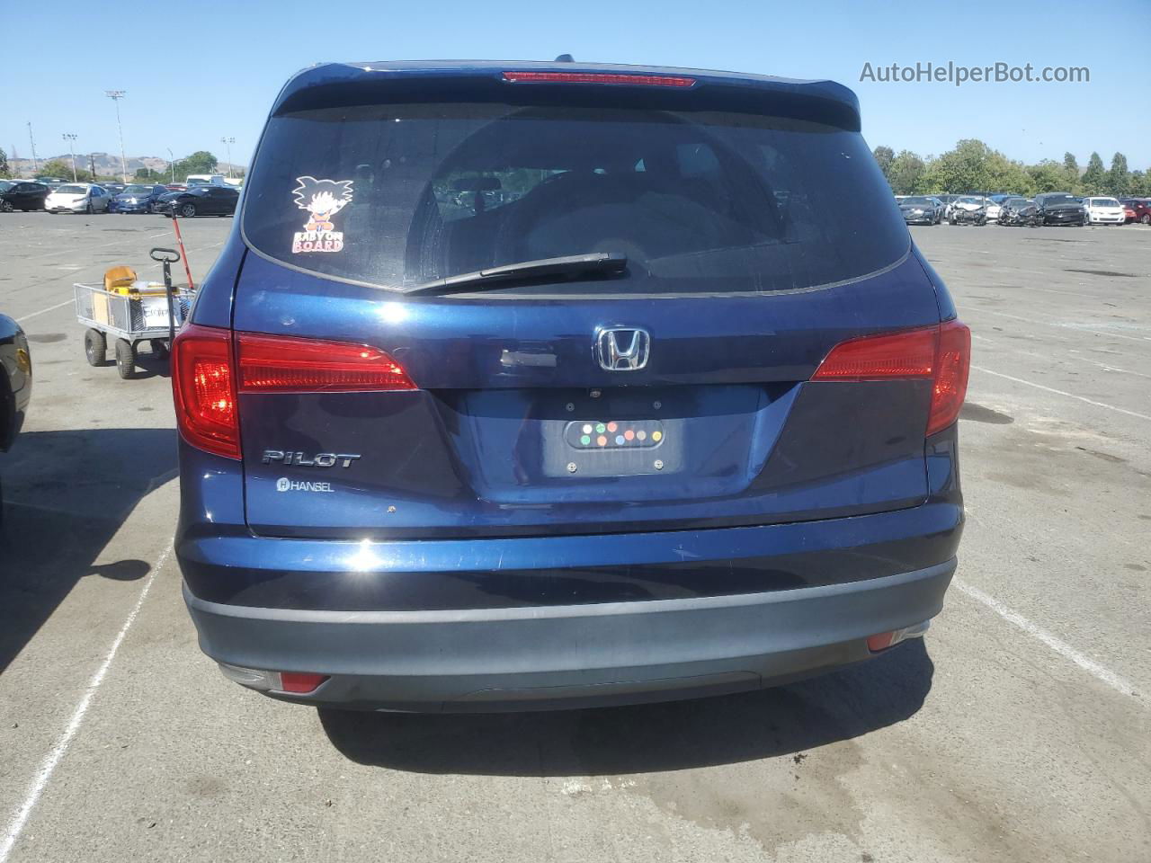 2016 Honda Pilot Ex Blue vin: 5FNYF5H38GB021557