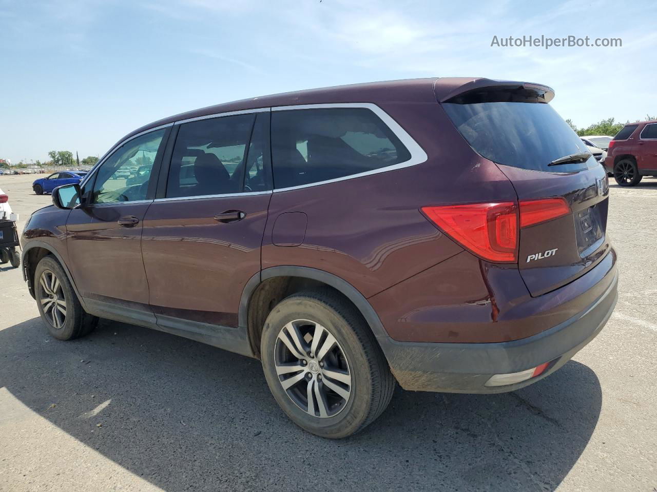 2016 Honda Pilot Ex Бордовый vin: 5FNYF5H38GB054302