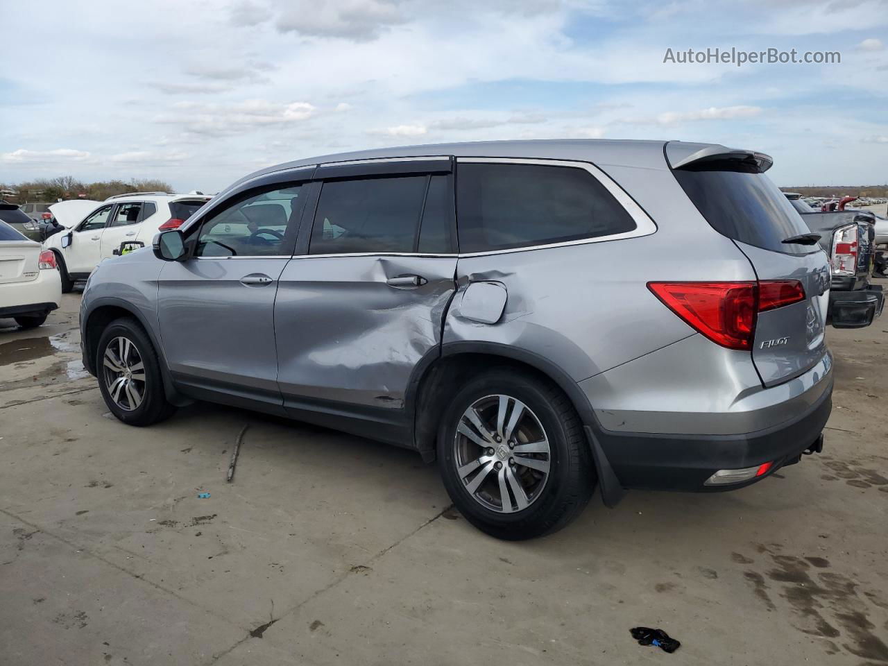 2017 Honda Pilot Ex Silver vin: 5FNYF5H39HB020497