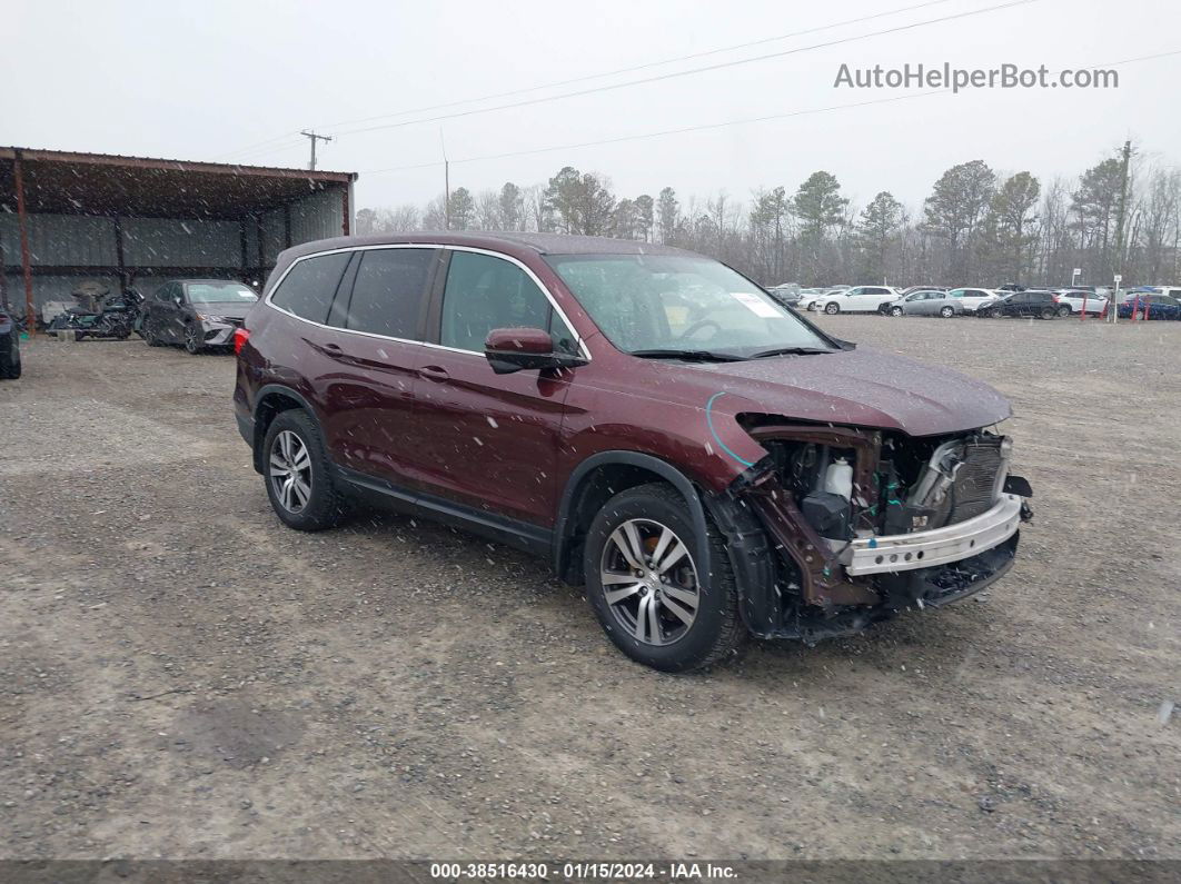 2016 Honda Pilot Ex Burgundy vin: 5FNYF5H3XGB026727