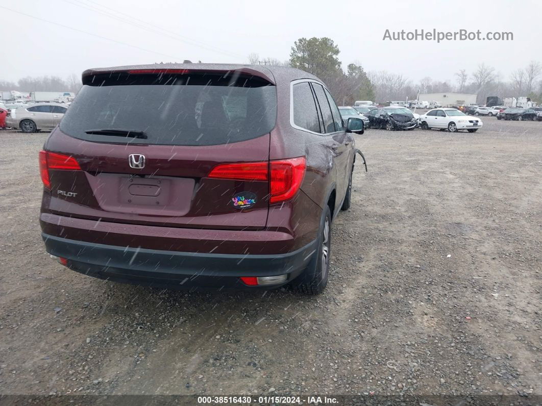 2016 Honda Pilot Ex Burgundy vin: 5FNYF5H3XGB026727