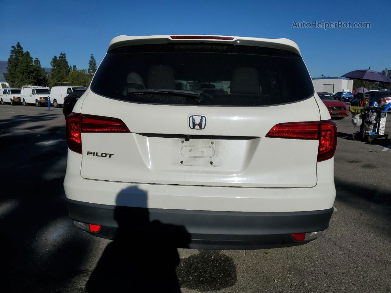 2017 Honda Pilot Ex White vin: 5FNYF5H3XHB033307