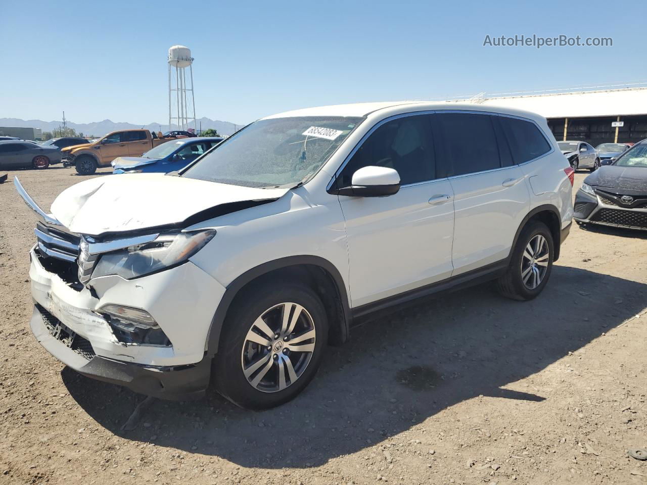 2016 Honda Pilot Ex White vin: 5FNYF5H40GB020542