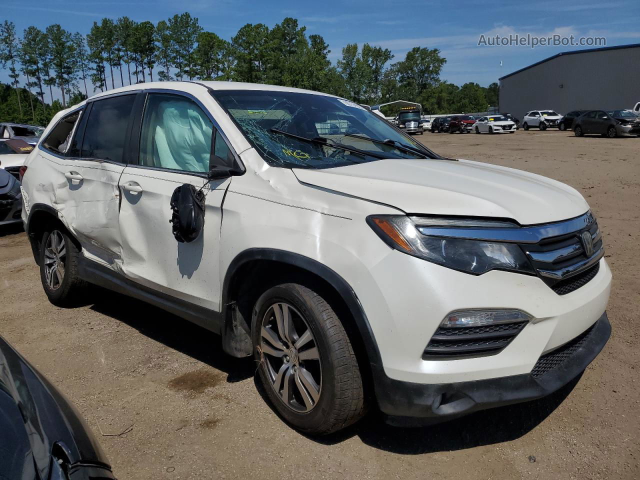 2016 Honda Pilot Ex Белый vin: 5FNYF5H47GB006976