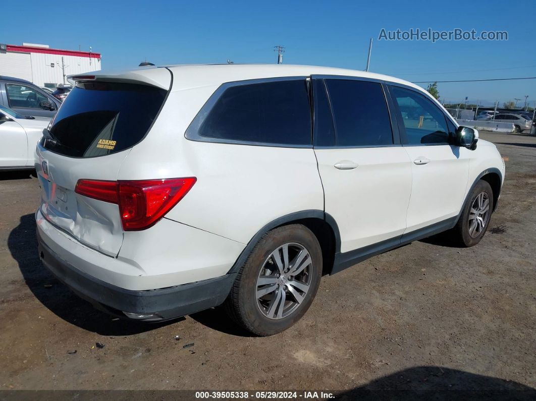 2017 Honda Pilot Ex White vin: 5FNYF5H48HB028101