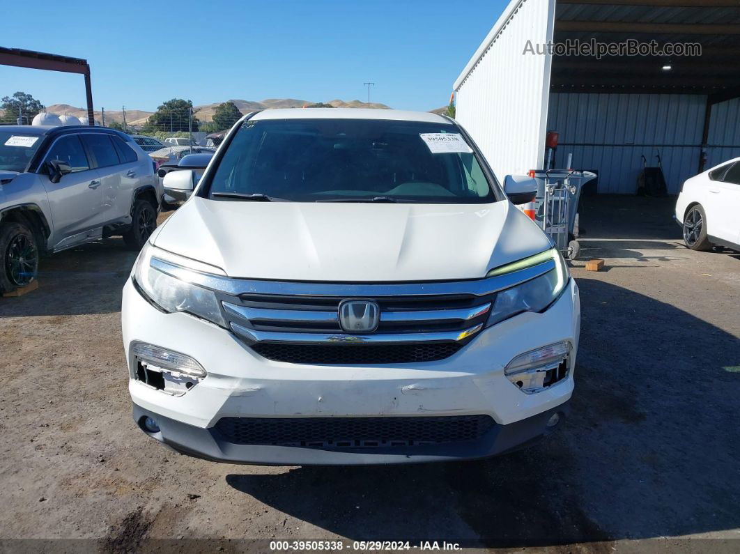 2017 Honda Pilot Ex White vin: 5FNYF5H48HB028101