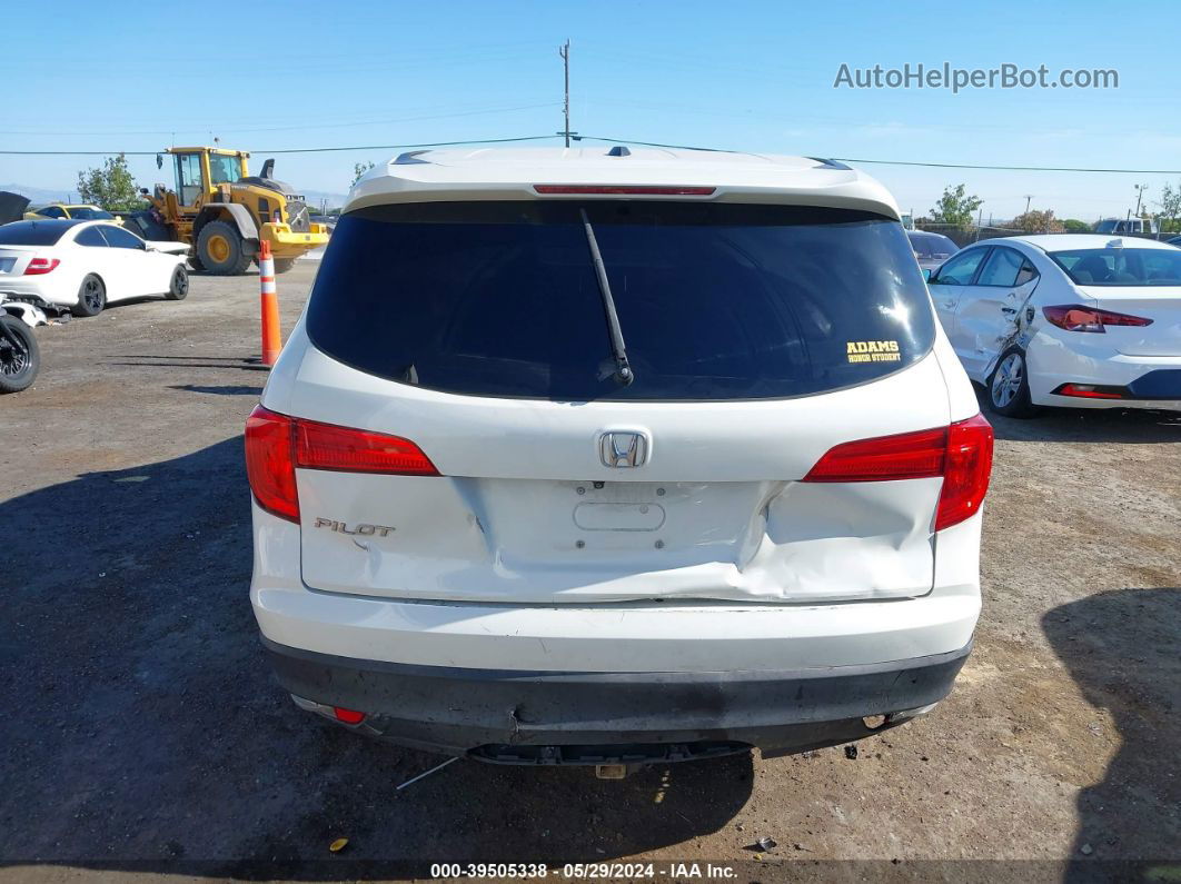 2017 Honda Pilot Ex White vin: 5FNYF5H48HB028101