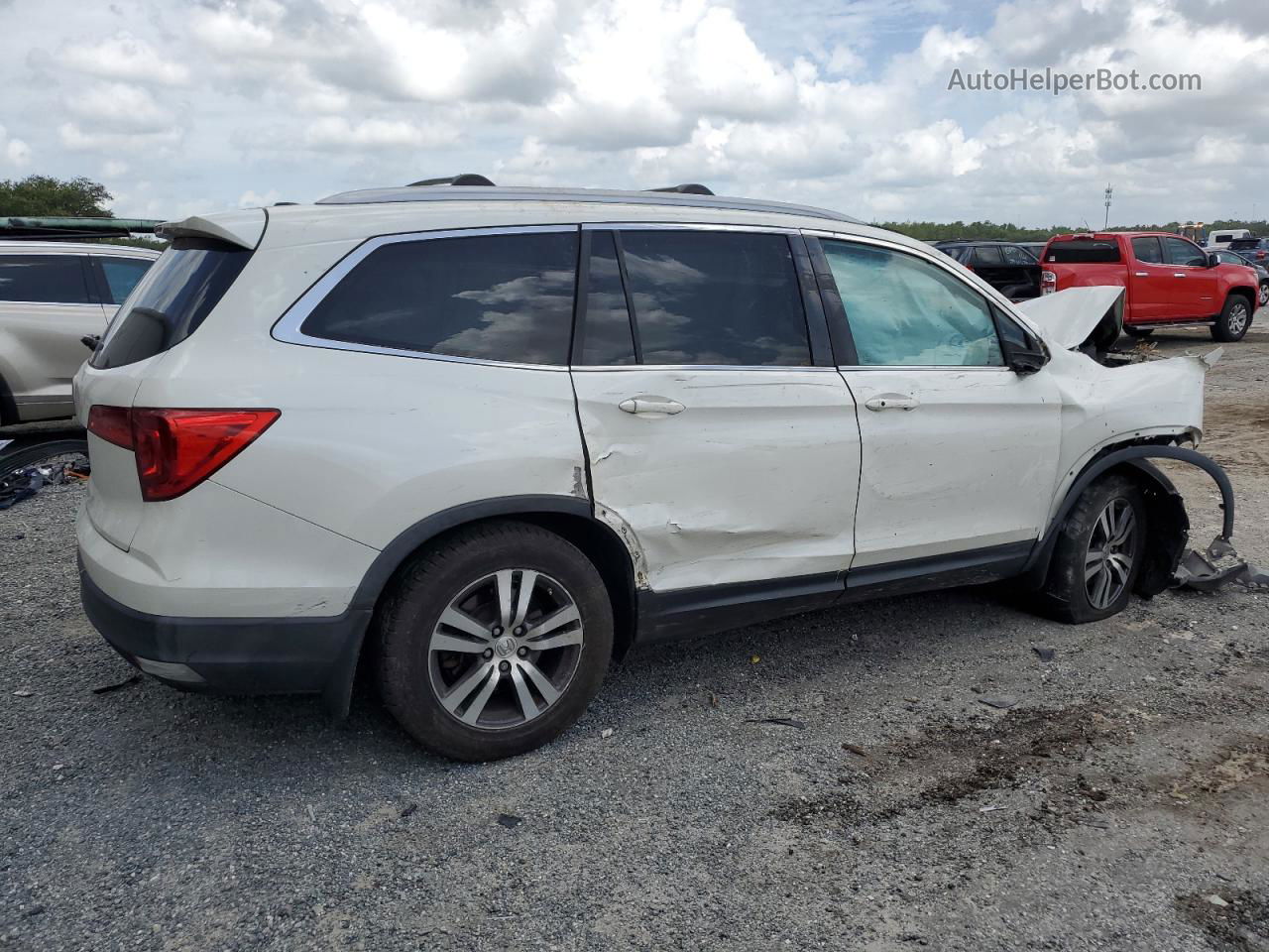 2016 Honda Pilot Exl Белый vin: 5FNYF5H50GB017133