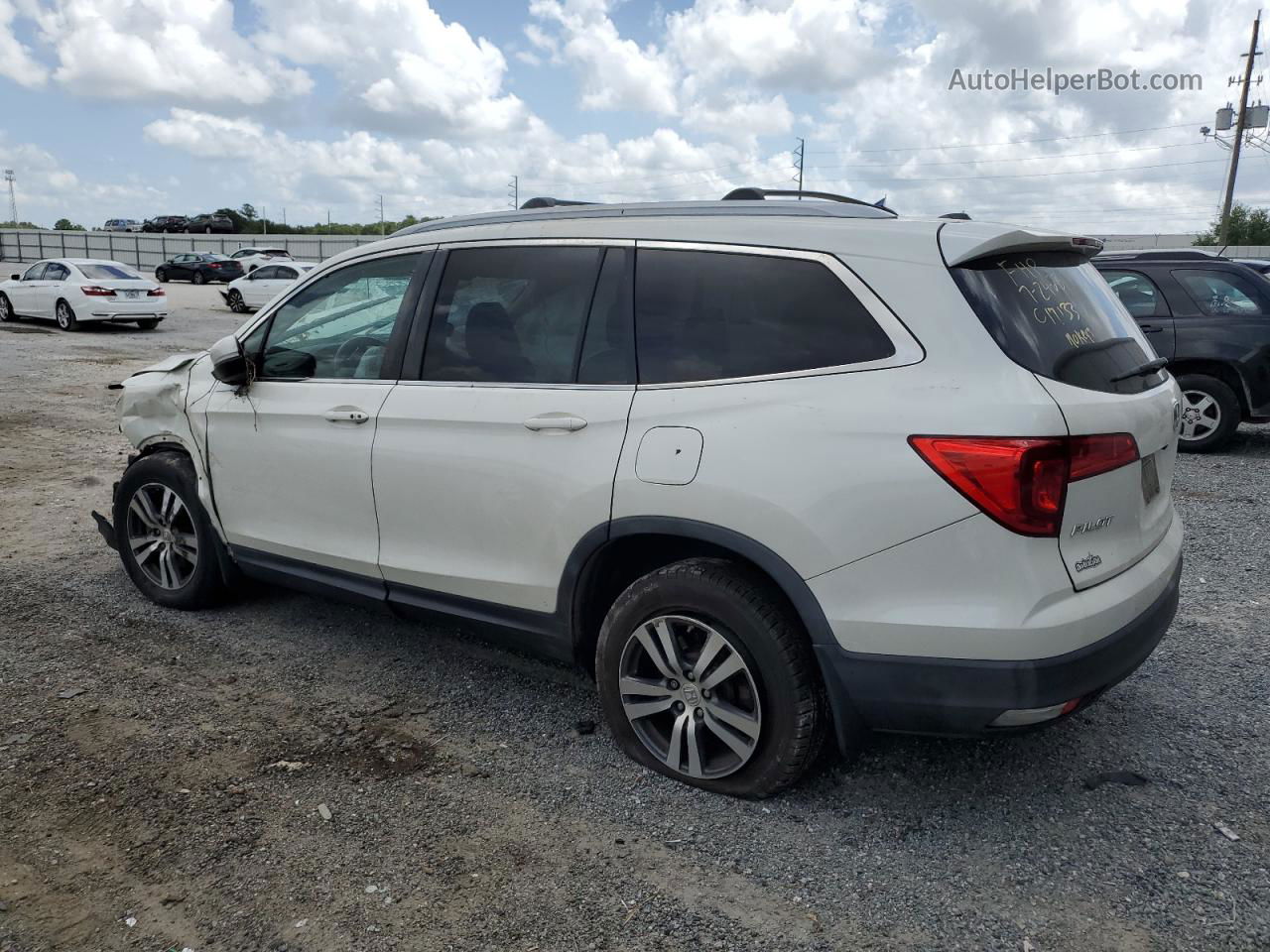 2016 Honda Pilot Exl White vin: 5FNYF5H50GB017133