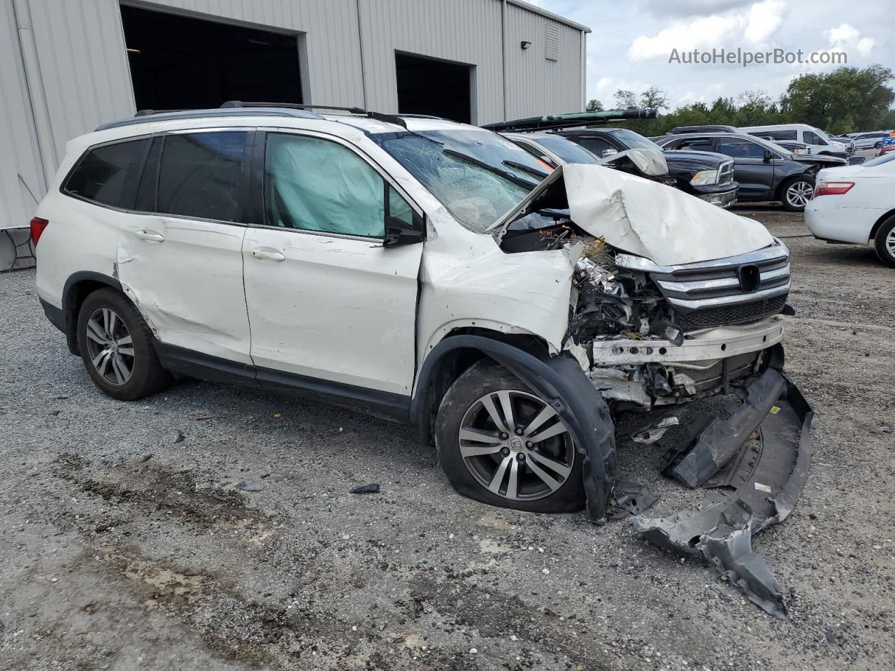 2016 Honda Pilot Exl White vin: 5FNYF5H50GB017133