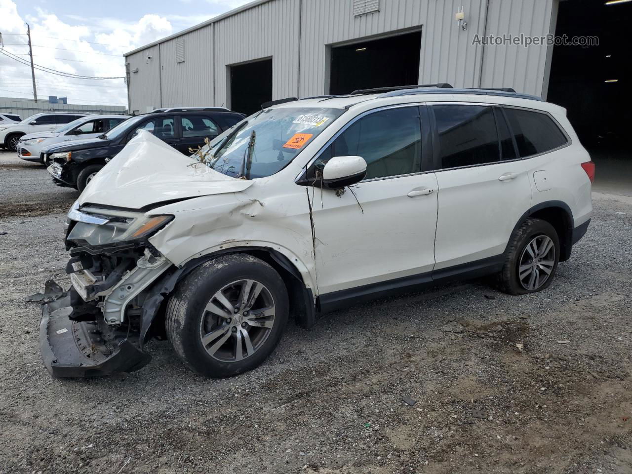 2016 Honda Pilot Exl White vin: 5FNYF5H50GB017133