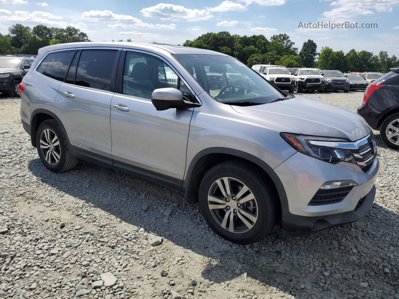 2017 Honda Pilot Exl Silver vin: 5FNYF5H50HB024830